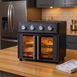 Horno de Encimera PlumChef de 27.5 Cuartos y 1700W, Freidora de Aire, Tostadora de Convección, Puerta Francesa, Electrodoméstico Multifunción para Cocina - Product Image 2