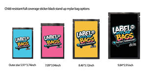 ขั้นต่ำในการสั่งซื้อน้อย 100 ชิ้น ถุงมายลาร์แบบตั้งได้ ขนาด 3.5 กรัม 7 กรัม 14 กรัม 28 กรัม ปิดผนึกได้ ป้องกันเด็กเปิดได้ พร้อมสติกเกอร์ปิดผนึกเต็มรูปแบบ สำหรับซูชิ เยลลี่ - Product Image 4