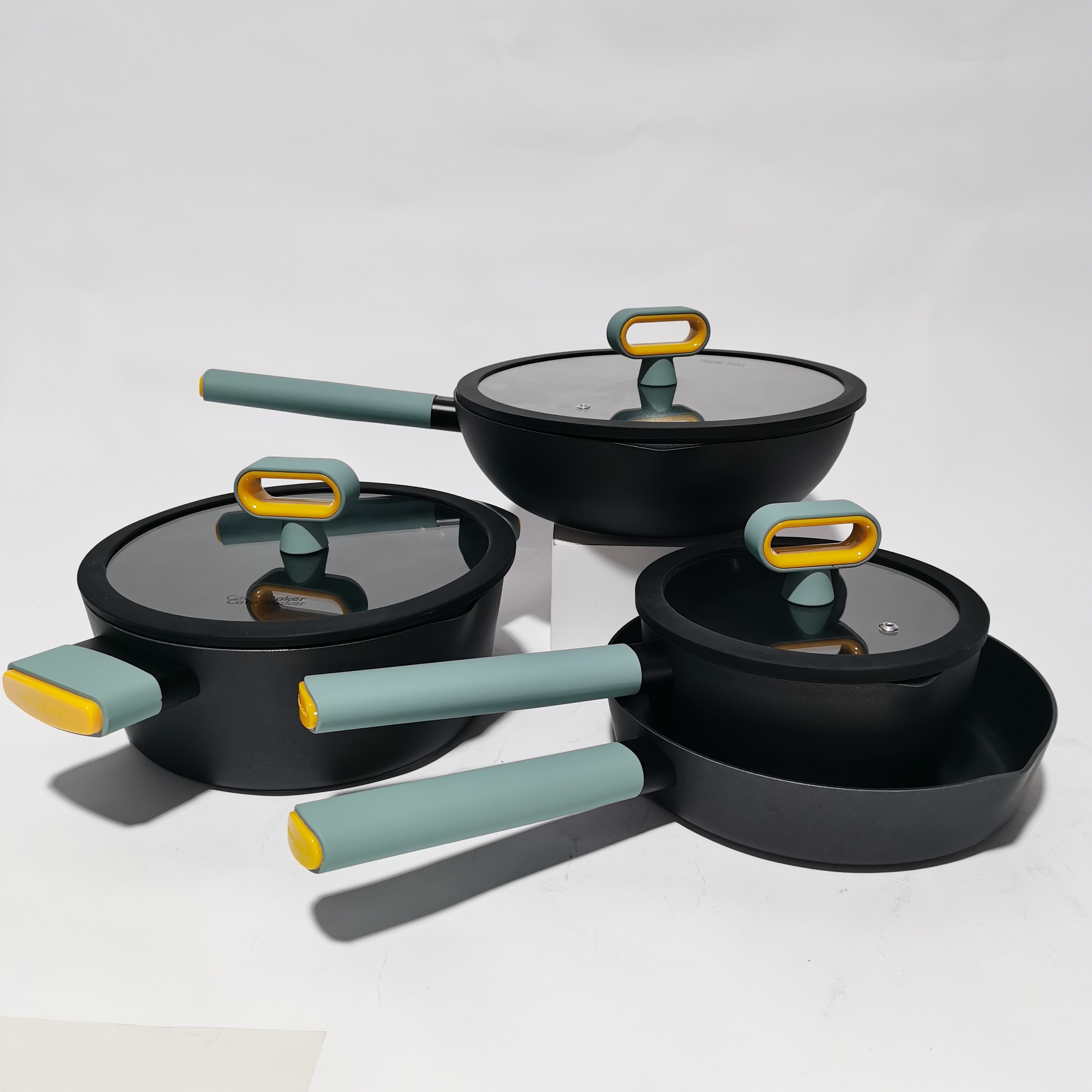 Non Stick Cookware Set Aluminium Pot and Pan High Quality Factory Direct Sell Rust-proof with Insulated Handle for Kitchen · image 2