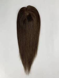 Livraison rapide vendeur européen russe cuticule aligné Remy cheveux soie Topper femmes dentelle avant soie Base toupet pour la perte de cheveux - Product Image 3