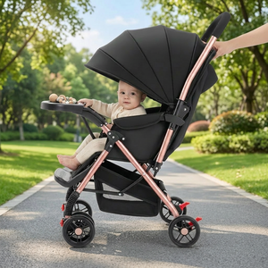 <span class=keywords><strong>Poussette</strong></span> bébé légère et portable, pliable dans les deux sens, réversible, en métal, <span class=keywords><strong>poussette</strong></span> de voyage écologique, 0-3 ans - Product Image 1