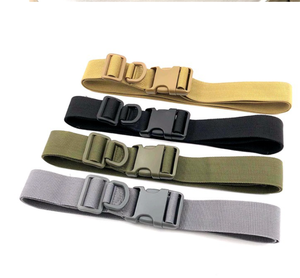 DFB0314 Ceintures en toile avec boucle en plastique, coloris camouflage vert, kaki, noir, avec crochet, pour la vente en gros et la personnalisation - Product Image 5