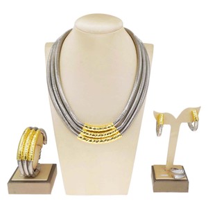 Yulaili <span class=keywords><strong>marque</strong></span> usine directe dernière Habesha or doux rond couleur argent colliers boucles d'oreilles bague ensemble <span class=keywords><strong>fantaisie</strong></span> cadeaux <span class=keywords><strong>de</strong></span> mariée <span class=keywords><strong>bijoux</strong></span> - Product Image 1
