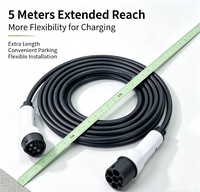 Nouveau câble d'extension de charge pour véhicules électriques Type 2 vers GBT, 5 m, 32 A, 7 kW, certifié
