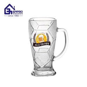Festival Tazas de cerveza Calcomanías personalizadas Diseño de impresión Tazas transparentes Bebida Agua Cristalería con mango Día del Padre Nueva serie Regalo - Product Image 5