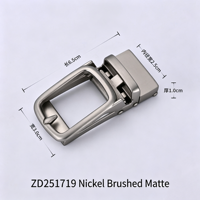 Boucle de ceinture automatique inversée en alliage de zinc de qualité supérieure pour femme, compatible avec une sangle en cuir véritable de 2,5 cm, tendance, polyvalente, ODM personnalisé