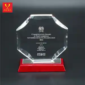 Hitop Clear Custom Acrylic Trophy Block Blank Colored Glass Trophy Awards For Display