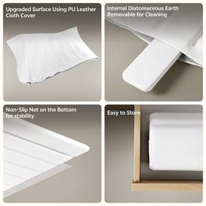 Design moderne Grand tapis de vaisselle <span class=keywords><strong>en</strong></span> pierre Super absorbant Séchage rapide Cuisine Bain Tapis pliant Couverture amovible Nouvelle terre de diatomées - Product Image 4