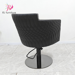 Sillón de Barbería de Lujo de Alta Gama para Hombre, Estructura Plateada, Estilo Vintage, Hidráulico, Reclinable, para Barbería - Product Image 5