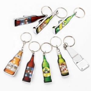 Thailand Bangkok Tourist Souvenir <b>Key</b> <b>Chain</b> Printed Metal Acrylic Beer Bottle Opener Keychain Custom - Product Image 1