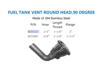 FOYO Bouchon d'aération de réservoir de carburant à 90 degrés de haute qualité, tête ronde, OEM ODM, en acier inoxydable 304, pour yacht, bateau, accessoire marin