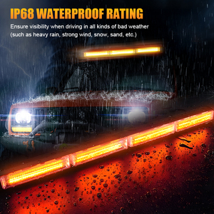 Ambra Aurora lampeggiante <span class=keywords><strong>luce</strong></span> a <span class=keywords><strong>LED</strong></span> Bar 24V giallo COB <span class=keywords><strong>LED</strong></span> luci di emergenza per veicoli camion Auto traffico <span class=keywords><strong>luce</strong></span> del fascio - Product Image 4