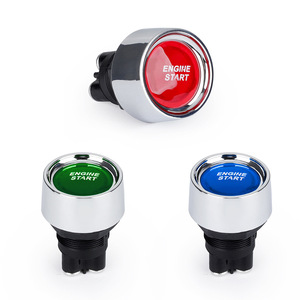 ปุ่มสตาร์ทเครื่องยนต์รถยนต์ 12V 24V LED สวิตช์กดแบบไร้กุญแจ ระบบสตาร์ทแบบไร้กุญแจ สีเขียว - Product Image 3