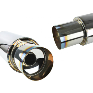 MegaBrand N1 4" Burnt Tip <strong>Muffler</strong> Exhaust 2.5" Universal - Product Image 1
