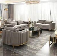Venta al por Mayor de Fábrica, Último Diseño Italiano Moderno, Muebles de Sala de Estar Modulares con Sofá Seccional de Tela de 1+2+3 Plazas