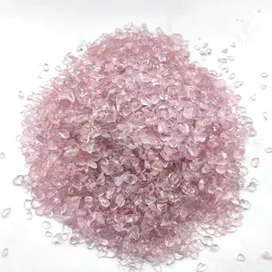 Puces de pierres précieuses naturelles en gros en vrac puces de quartz rose de guérison puces de cristal