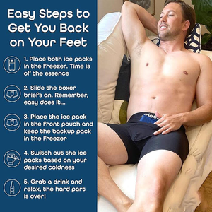 Sous-vêtements en nylon ajustables et personnalisables avec gel souple, compresse <span class=keywords><strong>de</strong></span> glace pour la vasectomie, pour soulager la douleur post-vasectomie et favoriser la récupération - Product Image 6