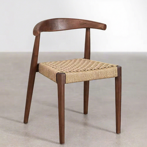 Contemporary Modern Curved Teak Solid Wood <b>Dining</b> <b>Chair</b> Home Furniture Outdoor Banquet Villa Hotel Park Workshop Parties Wedding - Product Image 1