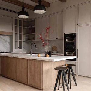 Meubles de <span class=keywords><strong>cuisine</strong></span> modulaires haut de gamme en matériaux premium, îlot central, charnières, armoires de <span class=keywords><strong>cuisine</strong></span> avec <span class=keywords><strong>four</strong></span> encastré, pour usage commercial - Product Image 3