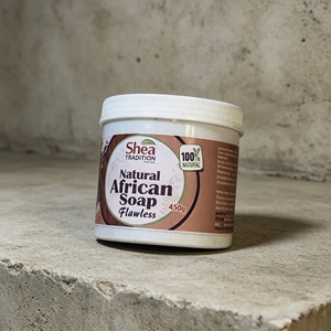 Shea Tradition 100% Natural African Black <b>Soap</b> with Shea Butter Turmeric Camwood & Lemon-Handmade Organic Basic Cleaning - Product Image 2