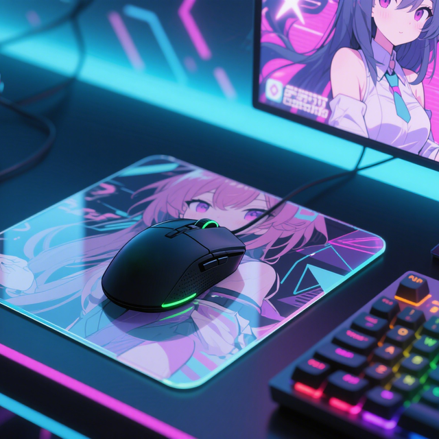 High Quality Custom Size Patter Logo Rectangular Glass Mousepad with Non-Slip Base for Mouse and Keyboard Gaming Mousepad