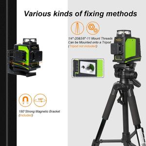 <span class=keywords><strong>Huepar</strong></span> 3x360 GF360G <span class=keywords><strong>Laser</strong></span> auto-nivelant avec batterie au lithium rechargeable, niveau <span class=keywords><strong>laser</strong></span> 3D à faisceau vert en mode impulsion extérieure - Product Image 2