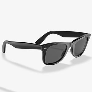 Lunettes de soleil carrées classiques noires, protection UV400, pour hommes et femmes, usage décontracté en extérieur - Product Image 5