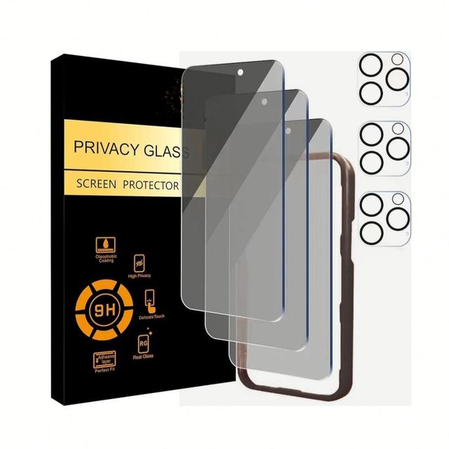 Maxyi Amazons 3 Pack Anti spy Privacy Screen Protector for iPhone 16 17 air Pro Max