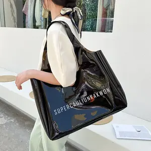 Лидер продаж, высококачественная прозрачная сумка-тоут из ПВХ с напечатанным логотипом