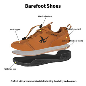 Zapatillas deportivas OEM Factory Vibe <span class=keywords><strong>Vinter</strong></span> Barefoot para primavera/verano, con suela de golf, tejido transpirable, puntera ancha, sin cordones, de cuero, entresuela de EVA y suela de goma. - Product Image 4