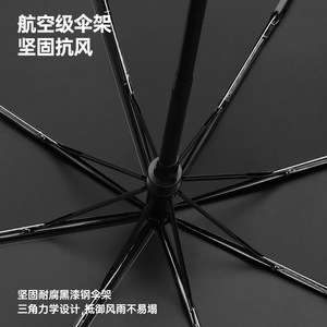 Paraguas de Mujer, Completamente Automático, Plegable en Tres Secciones, de Goma Negra y Nailon, para Sol y Lluvia, de Doble Uso, con Logotipo Personalizado, Diseñ<span class=keywords><strong>o</strong></span> Clásico, Regalos Empresariales - Product Image 5
