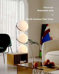 <span class=keywords><strong>Lampada</strong></span> <span class=keywords><strong>da</strong></span> <span class=keywords><strong>Terra</strong></span> Moderna Rotonda a Testa Singola, Alta 120CM, LED E27 Caldo, Paralume Giallo in Ferro e Acrilico per Soggiorno, Camera <span class=keywords><strong>da</strong></span> Letto, Hotel - Product Image 2