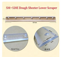 Lames supérieures et inférieures de rechange SM 520E pour dérouleuse à pâte commerciale, accessoires pour machine à presser la pâte