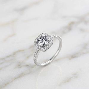 Anillo de Boda de Diamante Moissanite Premium, Plata de Ley 925, Joyería Fina de Lujo con Diamante Cultivado en Laboratorio - Product Image 2