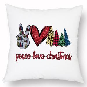 Sarung Bantal Rajut Modern Motif Kartun Natal Ramah Lingkungan Bahan Linen dengan Ritsleting Dekorasi Rumah Selamat Tahun Baru - Product Image 3