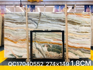 SH đá thiết kế mới đá tự nhiên bookmatched Backlit slab cầu vồng Onyx phiến đá cẩm thạch gạch - Product Image 5