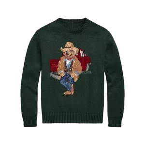 Suéter de Punto para Mujer <span class=keywords><strong>RL</strong></span> 2026, para Bordar, Serie Ral Bear, Manga Larga, Cuello Redondo, Estilo Manta, Suéteres Ren para Mujer, Frente PH - Product Image 3