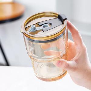 Vaso con Tapa y Pajita para Mezclar Cócteles, Bebidas Frías, Agua con Gas, para Usar en Bares, Restaurantes y Pubs - Product Image 4