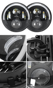 LOYO новый дизайн Oem Luces Led Para Auto 60W Faros circares 7 в Hi <span class=keywords><strong>Lo</strong></span> Beam Drl Amber для джипа Patriot фары 2007 - Product Image 2