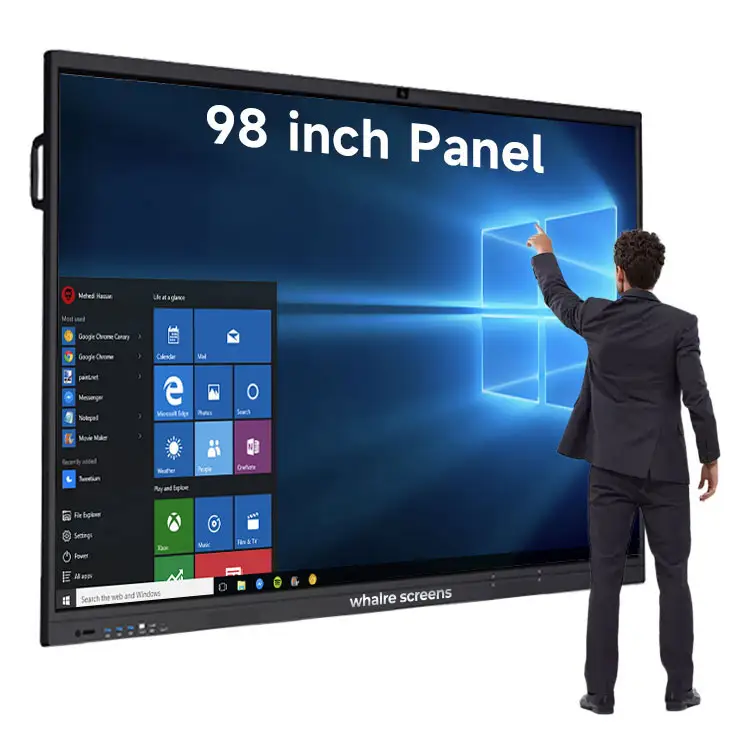 65/75/86/100/110 inch finger multi touch screen smart LCD display meeting room electronic digital interactive smart white board