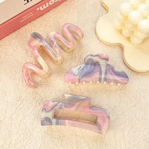 Nuevas pinzas para el cabello coloridas degradadas a la moda, accesorios de colores pastel para mujeres y niñas - Product Image 1