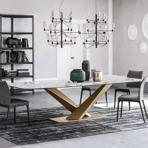 金属餐桌椅现代家具餐桌椅餐厅Woden顶级餐桌椅套装不锈钢1件