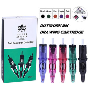 Cartouche d'encre pour stylo à bille de tatouage, aiguille de dessin pour débutants, outils de pratique et d'entraînement - Product Image 3