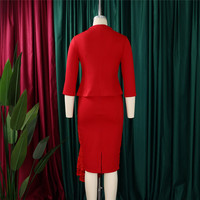 Robes tendance du printemps pour femmes, robes décontractées élégantes à manches trois quarts, robe de bureau pour femme, robe africaine grande taille