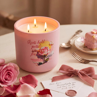 Bougie parfumée de luxe à 3 mèches, 14 oz, bougie en cire de soja aromatique pour la décoration de la maison, le yoga, la méditation, Noël, les anniversaires, les mariages, les cadeaux de Thanksgiving