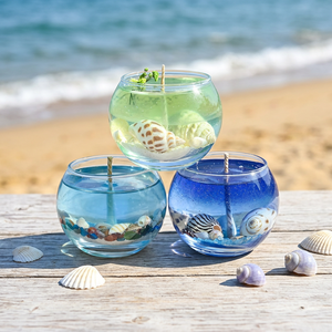 LANJO Ocean World Moon Cup Scented <b>Candle</b> <b>Long</b>-lasting Fresh Scent Handmade Jelly Wax Art <b>Candle</b> Glass Jar for Home Decor Gift - Product Image 6