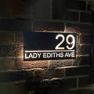 Customized LED <strong>Panel</strong> Mirrored Stainless Steel Apartment Hotel Door Sign Led Light Hotel Room <strong>Number</strong> Sign - Product Image 2
