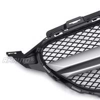 Grille de calandre supérieure avant noir/argent grille de course de pare-chocs avant pour Mercedes pour Benz classe C W205 C200 C250 C300 C350 2015-2018