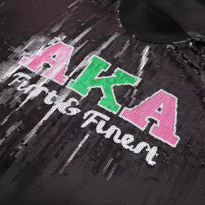 Fashion Green <strong>Pink</strong> Aka Sorority Apparel Sequin T Shirt <strong>Dress</strong> Custom Oem Casual <strong>Dresses</strong> - Product Image 4