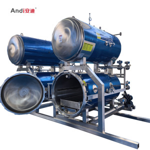 <span class=keywords><strong>Stérilisateur</strong></span> professionnel de cornue d'immersion d'eau de double couche de 1000kg-équipement de traitement des aliments - Product Image 4